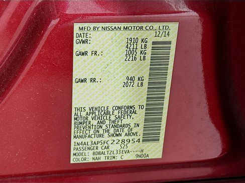 Used 2015 Nissan Altima 2.5 SL w/ Technology Package image 12