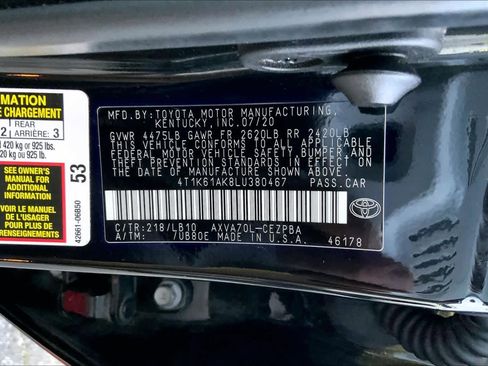 Used 2020 Toyota Camry XSE FWD image 31