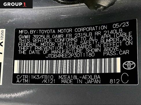 Used 2023 Toyota Corolla LE w/ Carpet Mat Package (TMS) image 37