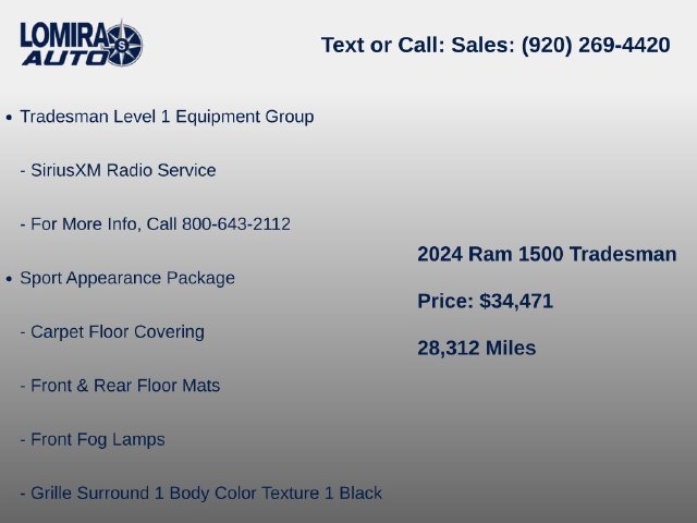 Used 2024 RAM 1500 Tradesman w/ Sport Appearance Package AWD/4WD image 7