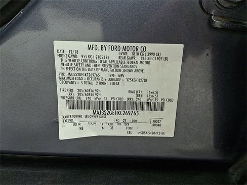 Certified 2019 Ford EcoSport SE w/ SE Convenience Package image 25