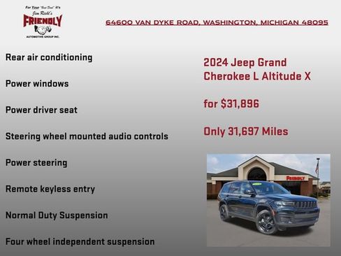 Used 2024 Jeep Grand Cherokee L Altitude AWD/4WD image 20