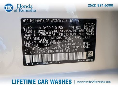 Certified 2025 Honda HR-V LX image 27