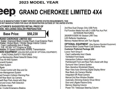 Used 2023 Jeep Grand Cherokee Limited w/ Luxury Tech Group II AWD/4WD image 17