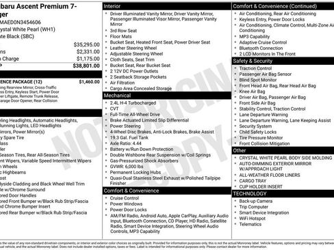 Used 2022 Subaru Ascent Premium w/ Convenience Package AWD/4WD image 19