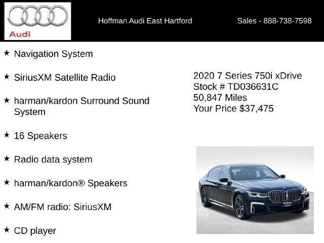 Used 2020 BMW 750i xDrive w/ Executive Package AWD/4WD image 24