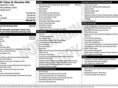 New 2026 GMC Yukon XL Elevation w/ LPO, Get Active Package AWD/4WD image 10