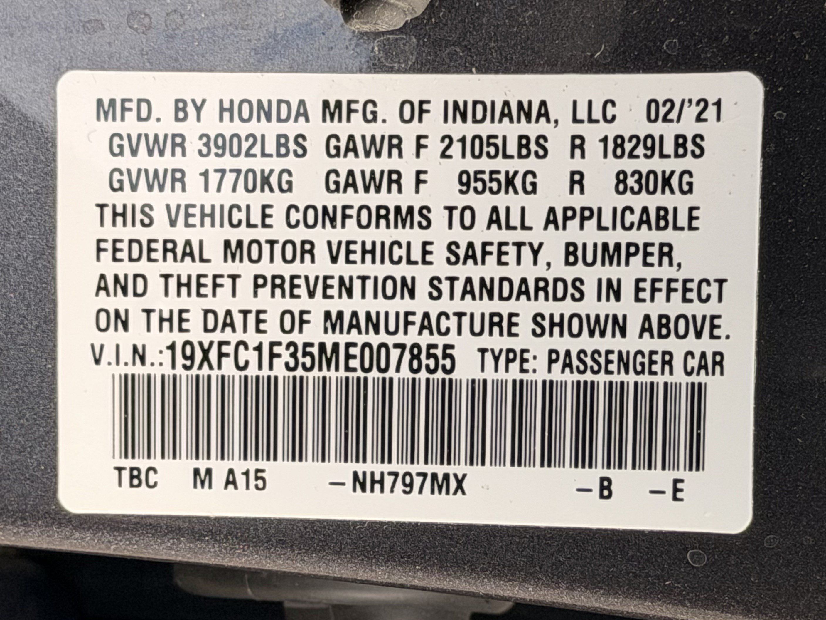 Certified 2021 Honda Civic EX image 28