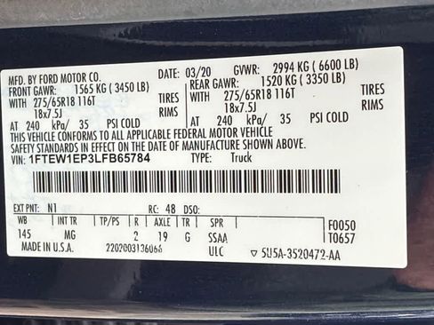 Used 2020 Ford F150 XLT w/ Equipment Group 302A Luxury AWD/4WD image 30