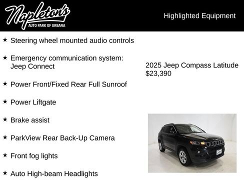 Used 2025 Jeep Compass Latitude w/ Sun & Sound Group AWD/4WD image 16