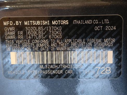 Used 2024 Mitsubishi Mirage ES FWD image 33