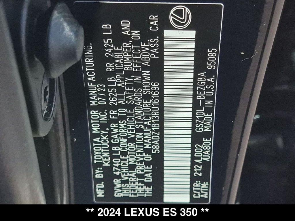 Used 2024 Lexus ES 350 w/ Premium Package FWD image 35