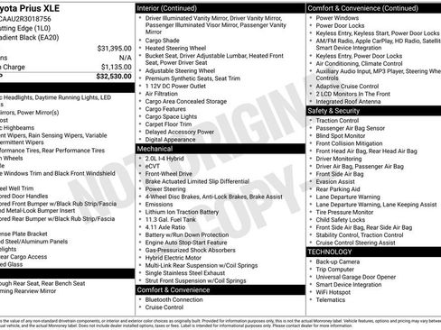 Used 2024 Toyota Prius XLE FWD image 7