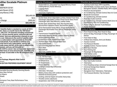 Used 2012 Cadillac Escalade Platinum