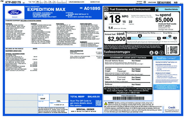 Used 2025 Ford Expedition Max Platinum w/ Stealth Performance Package AWD/4WD image 29
