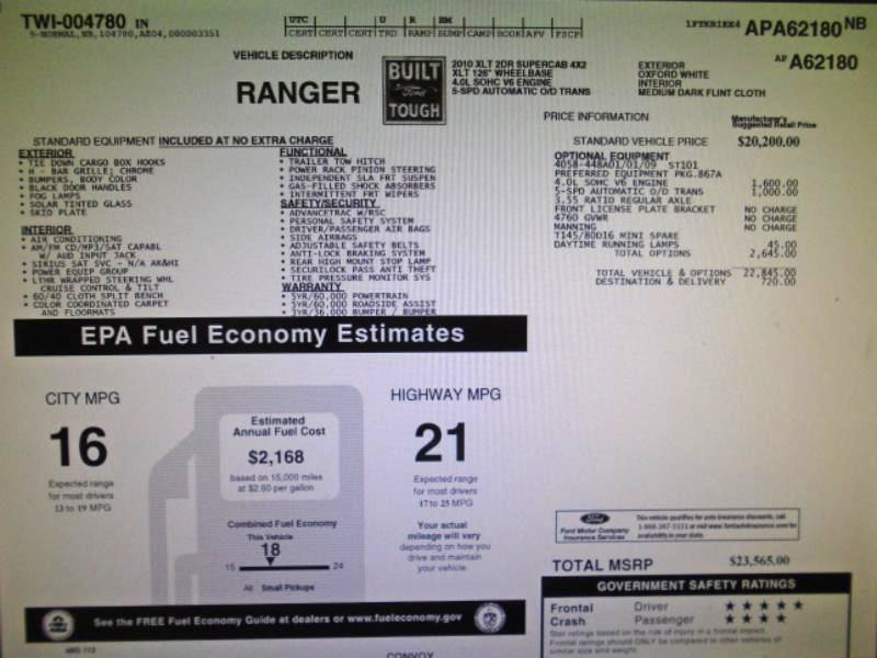 Used 2010 Ford Ranger XLT RWD image 21