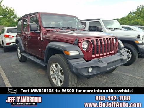 Certified 2021 Jeep Wrangler Unlimited Sport AWD/4WD image 1