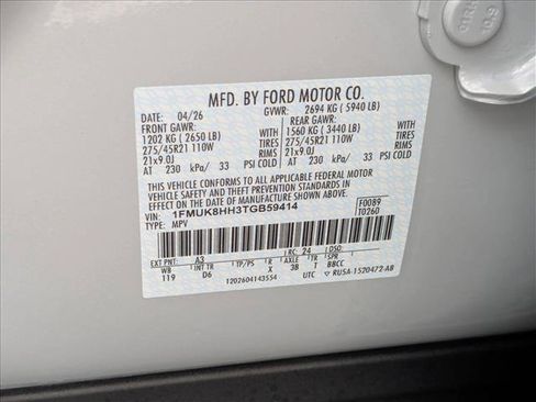New 2026 Ford Explorer Platinum AWD/4WD image 16