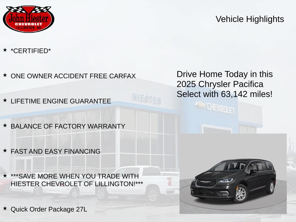 Used 2025 Chrysler Pacifica Select FWD image 3