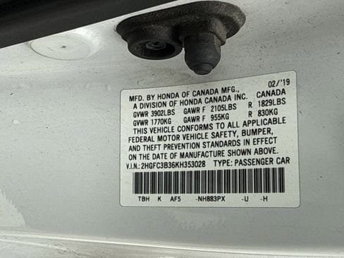 Used 2019 Honda Civic EX image 34