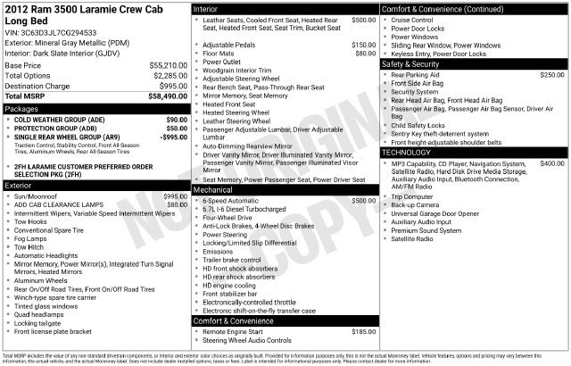 Used 2012 RAM 3500 Laramie w/ Cold Weather Group AWD/4WD image 24