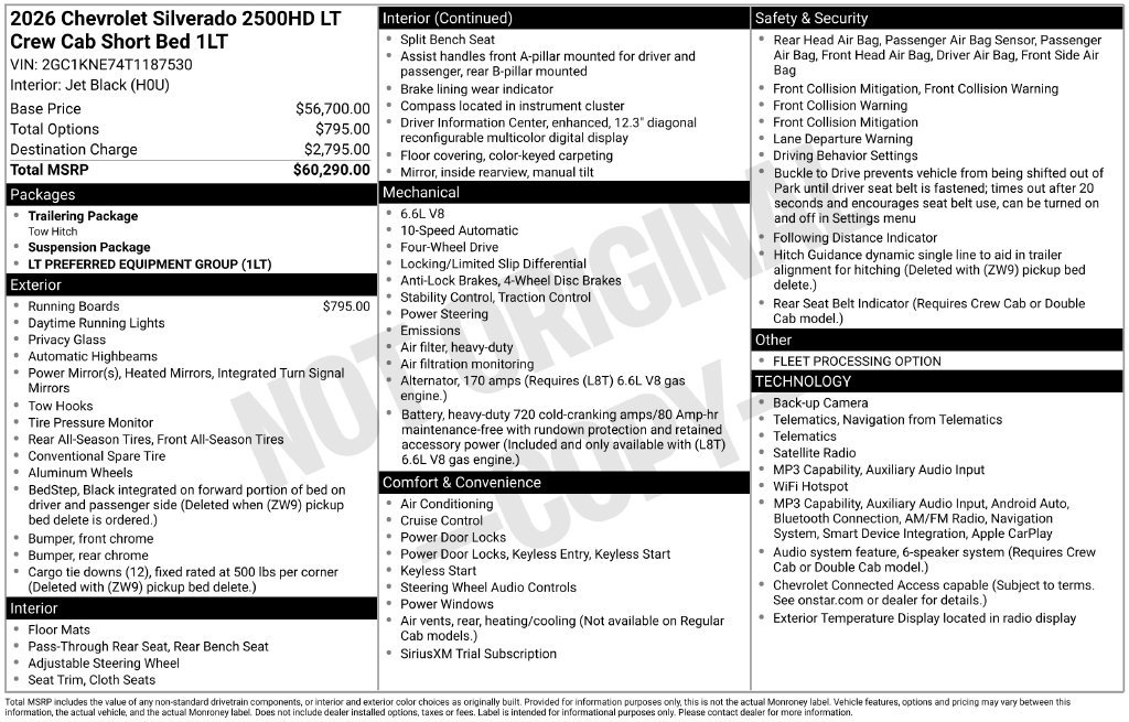 Used 2026 Chevrolet Silverado 2500 LT AWD/4WD image 7