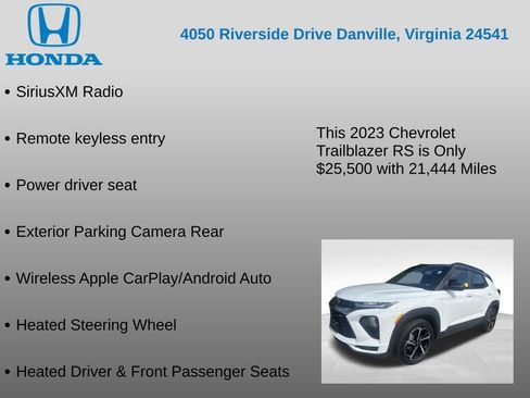 Used 2023 Chevrolet TrailBlazer RS w/ Convenience Package AWD/4WD image 7