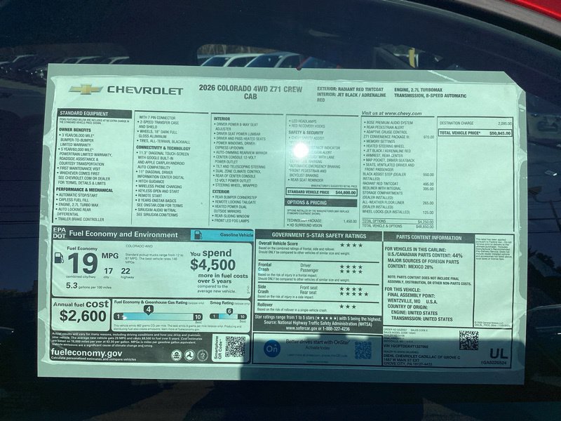 New 2026 Chevrolet Colorado Z71 w/ Technology Package AWD/4WD image 11
