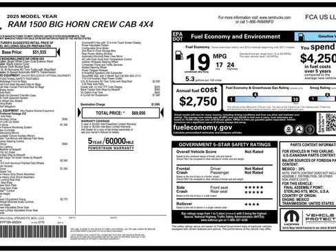Used 2025 RAM 1500 Big Horn AWD/4WD image 3