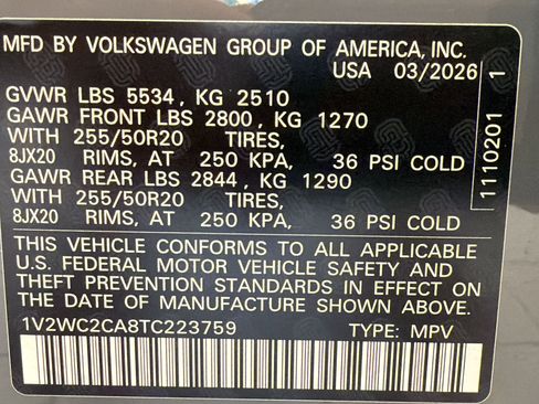 Used 2026 Volkswagen Atlas Cross Sport SE FWD image 19
