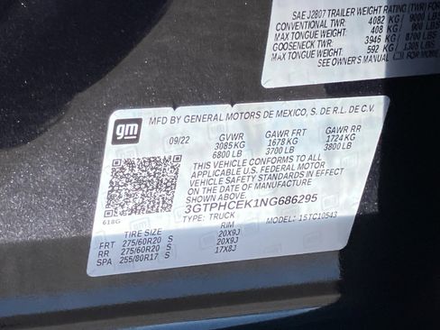 Used 2022 GMC Sierra 1500 Elevation w/ LPO, Elevation Black Package RWD image 13
