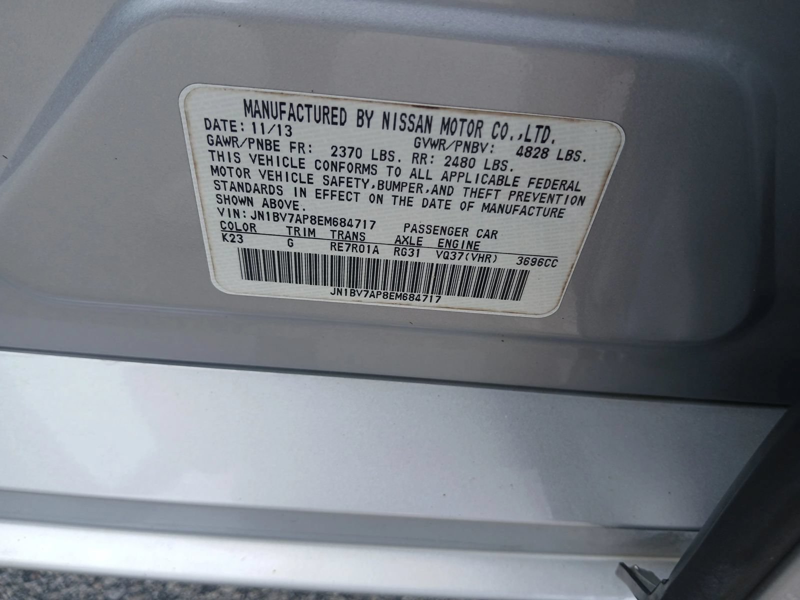 Used 2014 INFINITI Q50 Premium w/ Spare Tire Package RWD image 10