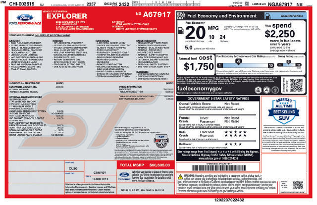 Used 2022 Ford Explorer ST w/ Equipment Group 401A AWD/4WD image 24