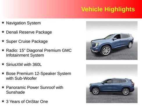 Used 2026 GMC Acadia Denali w/ Super Cruise Package AWD/4WD image 3