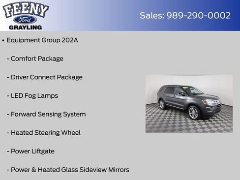 Certified 2018 Ford Explorer XLT w/ Equipment Group 202A image 4