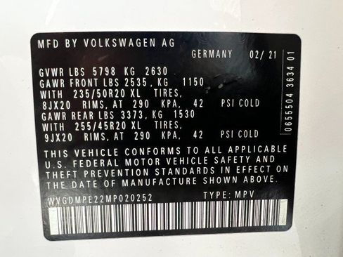 Used 2021 Volkswagen ID.4 1st Edition w/ ID.4 Protection Package RWD image 33