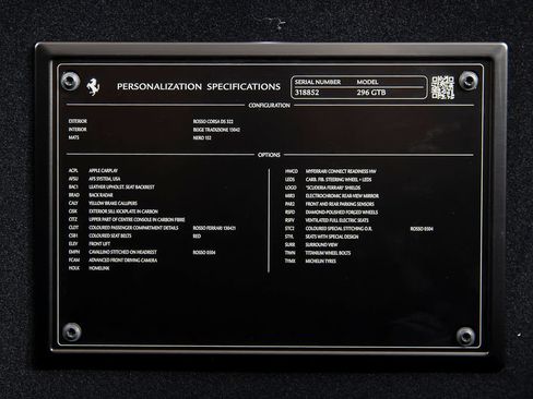 Certified 2025 Ferrari 296 GTB RWD image 33