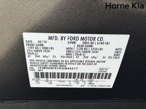 Used 2019 Ford Explorer Limited w/ Class III Trailer Tow Package image 31