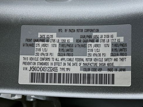 Used 2025 MAZDA CX-90 3.3 Turbo w/ Premium Sport Pkg image 12