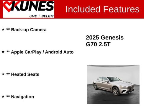 Used 2025 Genesis G70 2.5T AWD/4WD image 2