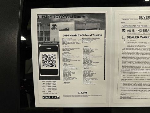 Used 2016 MAZDA CX-5 Grand Touring AWD/4WD image 13