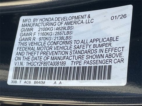 New 2026 Honda Accord Touring image 26