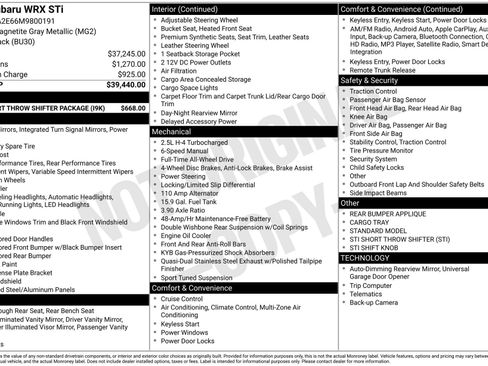 Used 2021 Subaru WRX STI image 4