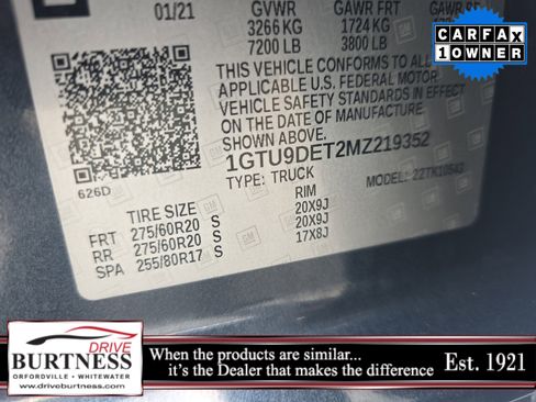 Used 2021 GMC Sierra 1500 SLT w/ SLT Premium Plus Package image 31