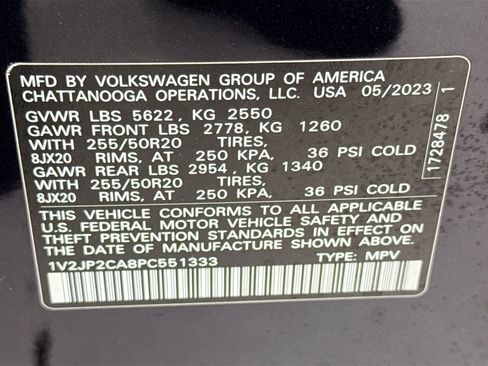 Used 2023 Volkswagen Atlas SE w/ Panoramic Sunroof Package FWD image 34