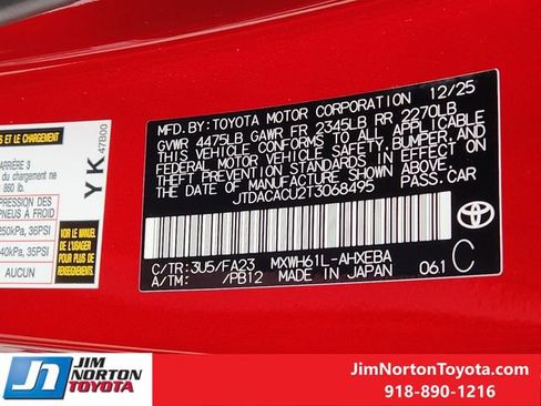 New 2026 Toyota Prius SE image 23