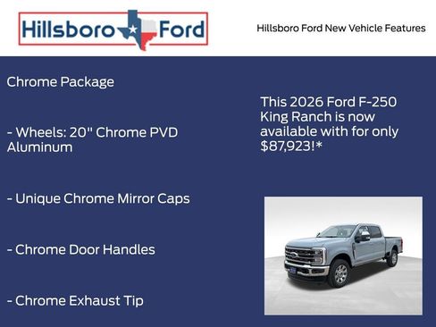 New 2026 Ford F250 King Ranch w/ Chrome Package image 6