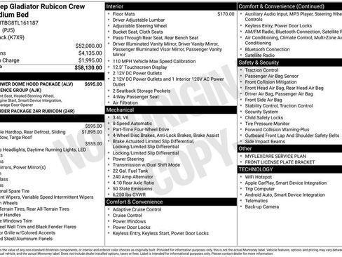 New 2026 Jeep Gladiator Rubicon w/ Steel Power Dome Hood Package image 4