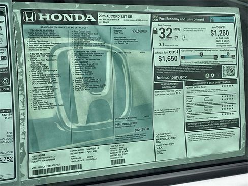 New 2025 Honda Accord SE image 32