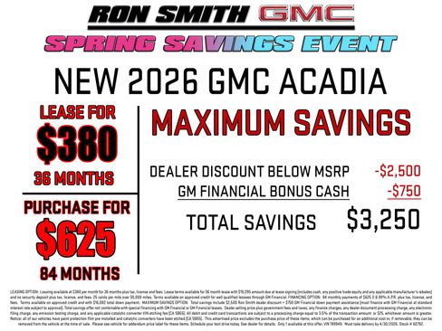 New 2026 GMC Acadia AT4 w/ Luxury Package AWD/4WD image 3